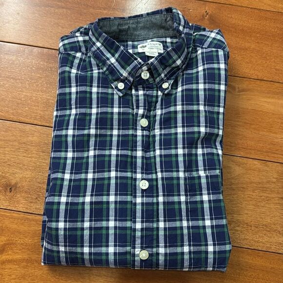 J.CREW Oxford Shirt Long Sleeve Button Down Plaid Men's Size M - Picture 1 of 11